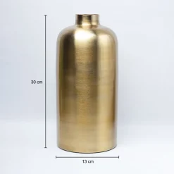 VON CASA Gold Cylindrical Flower Vase