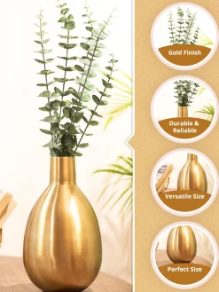 VON CASA Gold Pear Flower Vase