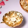 VON CASA Golden Decorative Leaf Shape Dish
