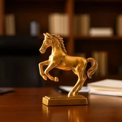VON CASA Golden Embossed Dancing Horse