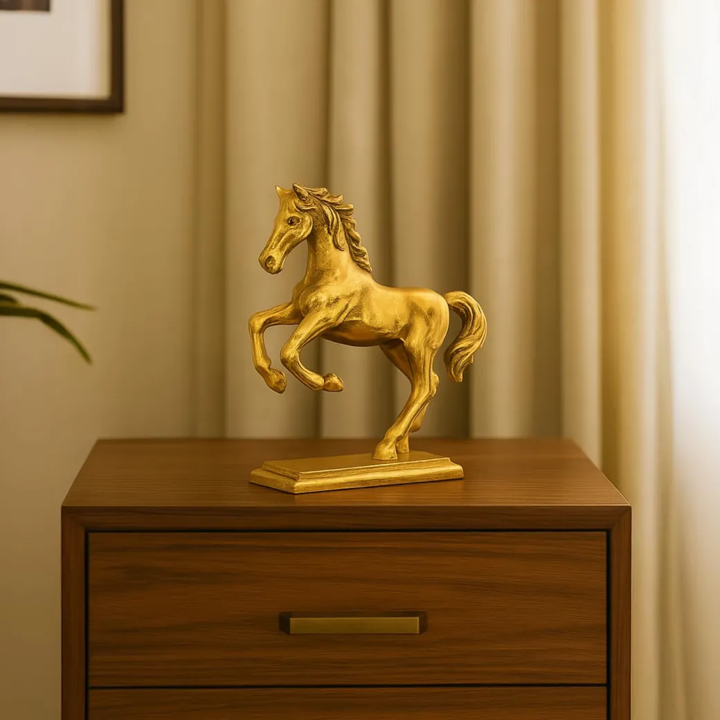 VON CASA Golden Embossed Dancing Horse