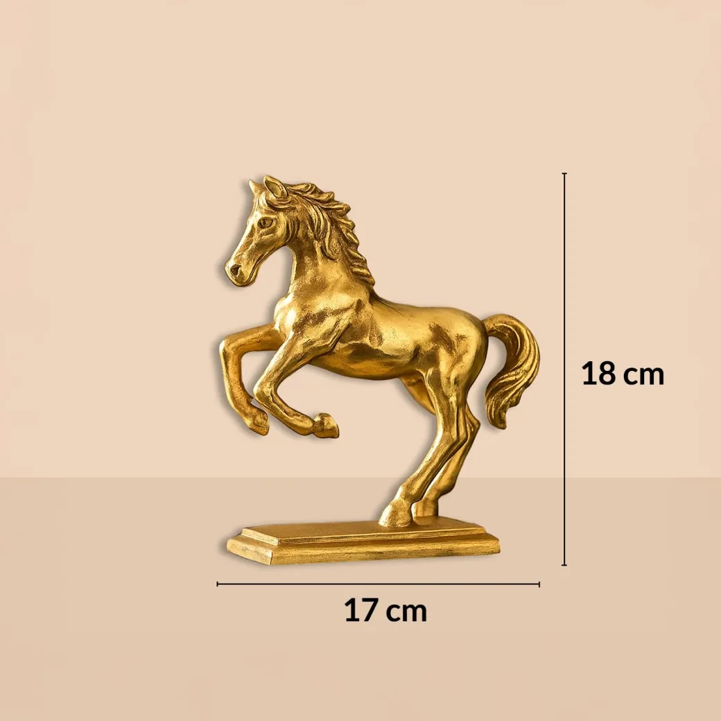 VON CASA Golden Embossed Dancing Horse