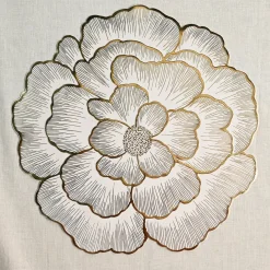 VON CASA Golden Flora Placemat Set Of 2