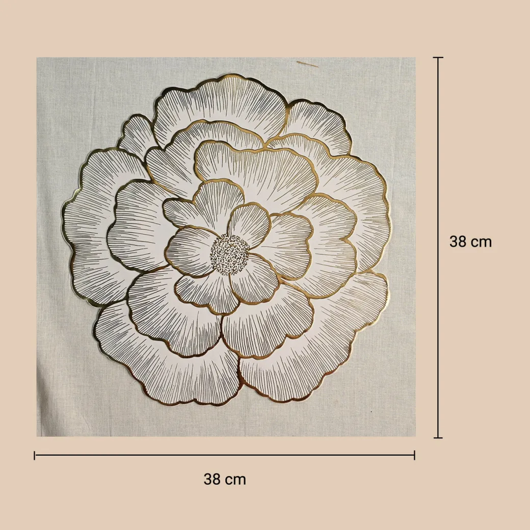 VON CASA Golden Flora Placemat Set Of 2