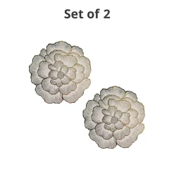 VON CASA Golden Flora Placemat Set Of 2