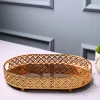 VON CASA Golden Medium Tray - Glossy Finish