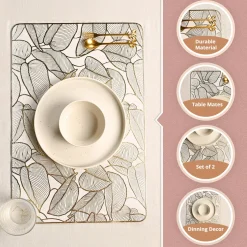 VON CASA Golden Placemat Set Of 2
