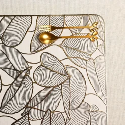 VON CASA Golden Placemat Set Of 2