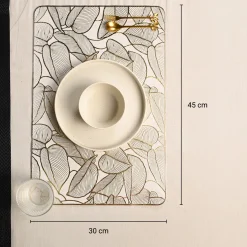 VON CASA Golden Placemat Set Of 2