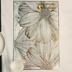 VON CASA Golden Placemat Set Of 2
