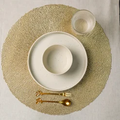 VON CASA Golden Placemat Set Of 2