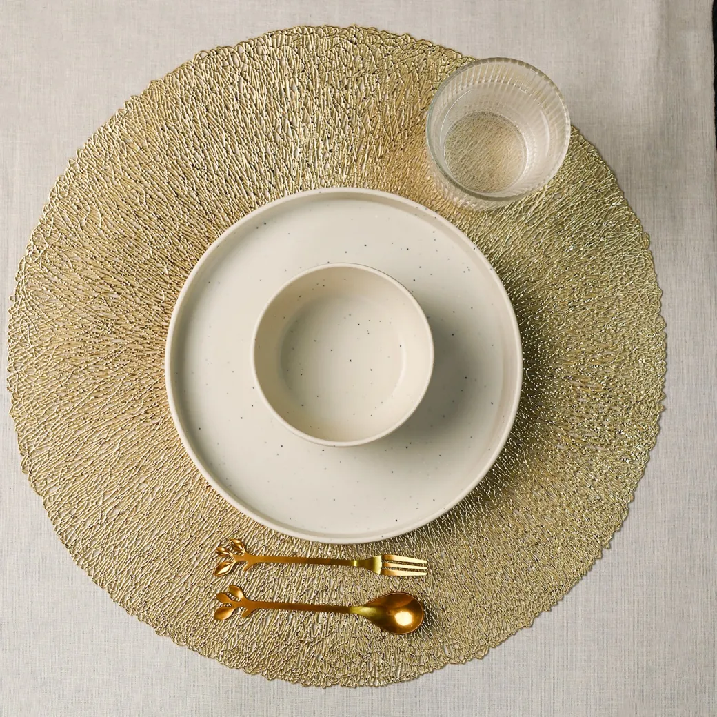 VON CASA Golden Placemat Set Of 2