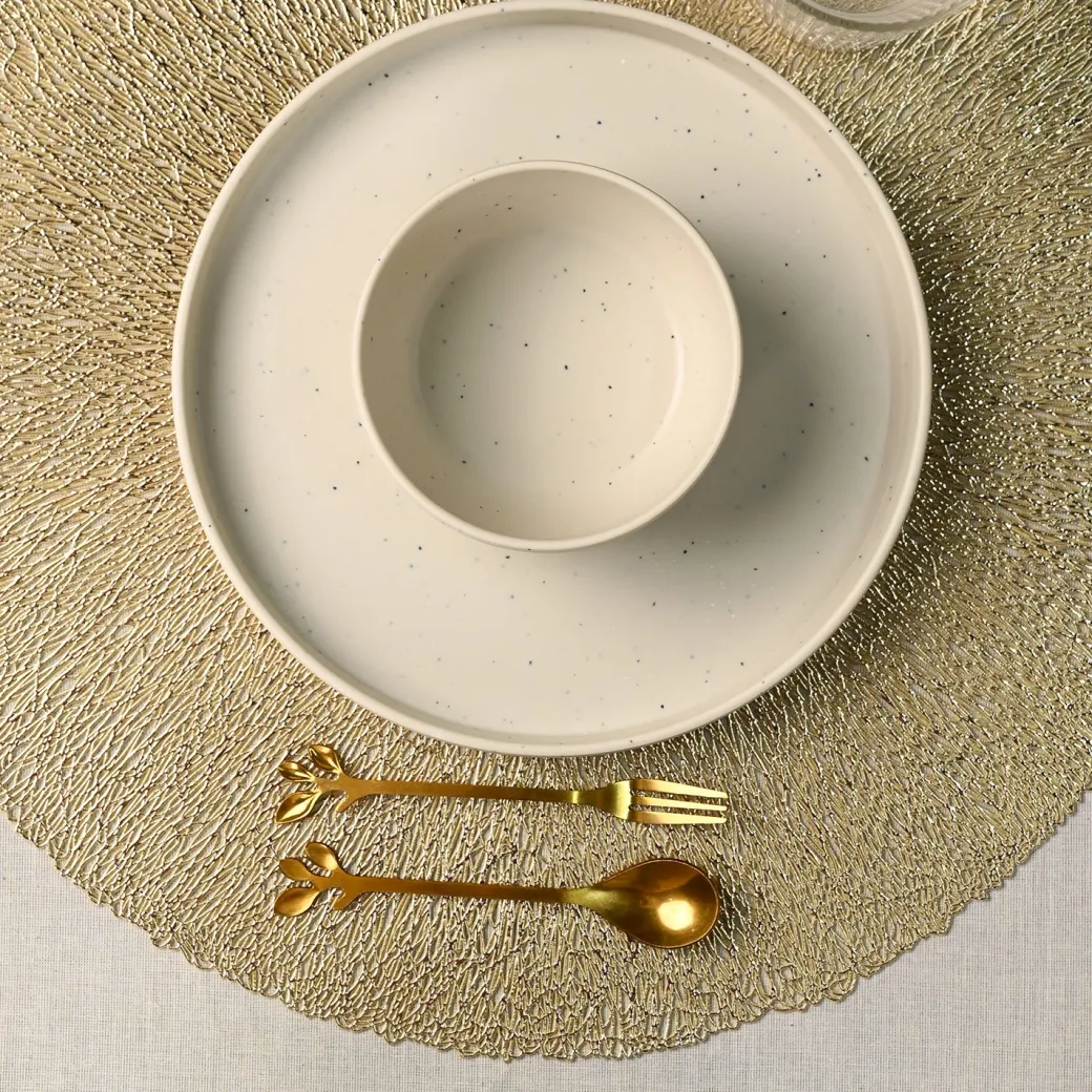 VON CASA Golden Placemat Set Of 2