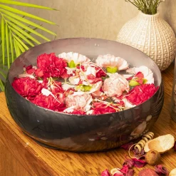 VON CASA Grey Decorative Bowl (Grey Enamel)