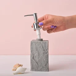 VON CASA Grey Polyresin Soap Dispenser