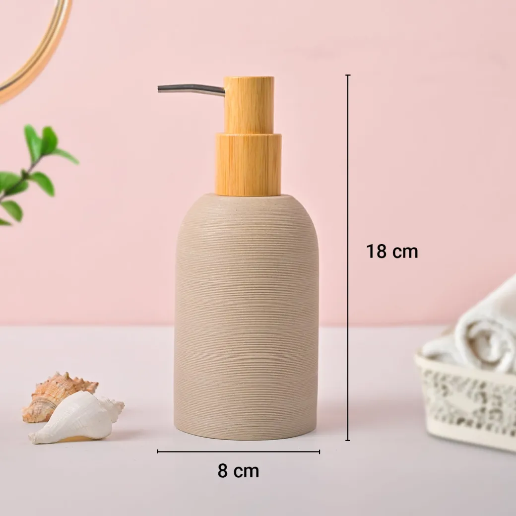 VON CASA Grey Polyresin Soap Dispenser – Elegant Finish