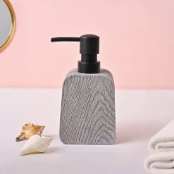 VON CASA Grey Polyresin Soap Dispenser – Modern Design
