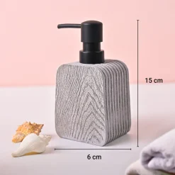 VON CASA Grey Polyresin Soap Dispenser – Modern Design