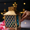 VON CASA Iron Golden + Blue Lantern