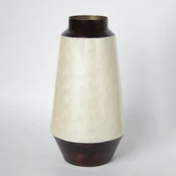 VON CASA Ivory Bud Shape Vase (Ivory Enamel)
