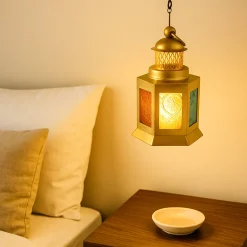 VON CASA Lantern Set of 4 – Multicolor Moroccan Domed Design
