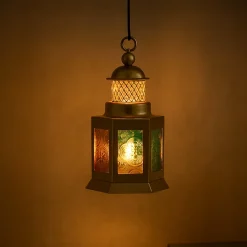 VON CASA Lantern Set of 4 – Multicolor Moroccan Domed Design