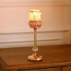 VON CASA Large Golden Filigree T-Light Holder