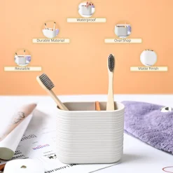 VON CASA Light Beige Toothbrush Holder