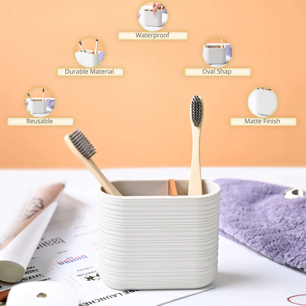 VON CASA Light Beige Toothbrush Holder