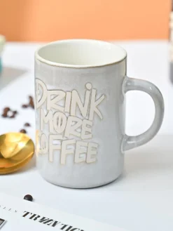VON CASA Light Blue Mug (Drink More Coffee) - 420Ml