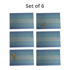 VON CASA Light Blue Placemat Set Of 6
