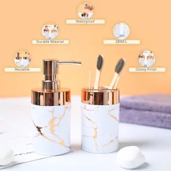 VON CASA Marble Bathroom Set - White