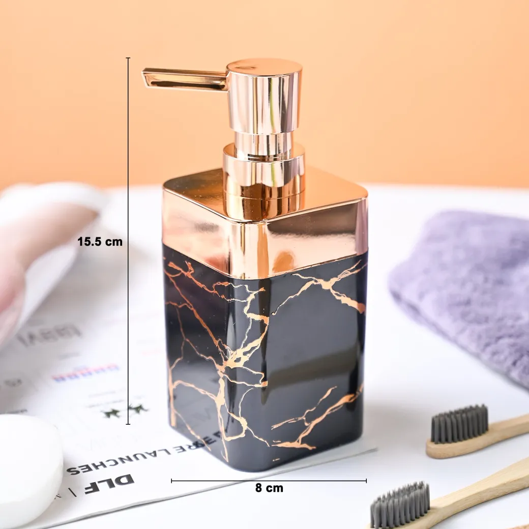 VON CASA Marble Textured Bathroom Set - Black