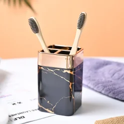 VON CASA Marble Toothbrush Holder - Black