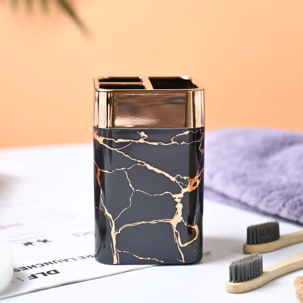 VON CASA Marble Toothbrush Holder - Black