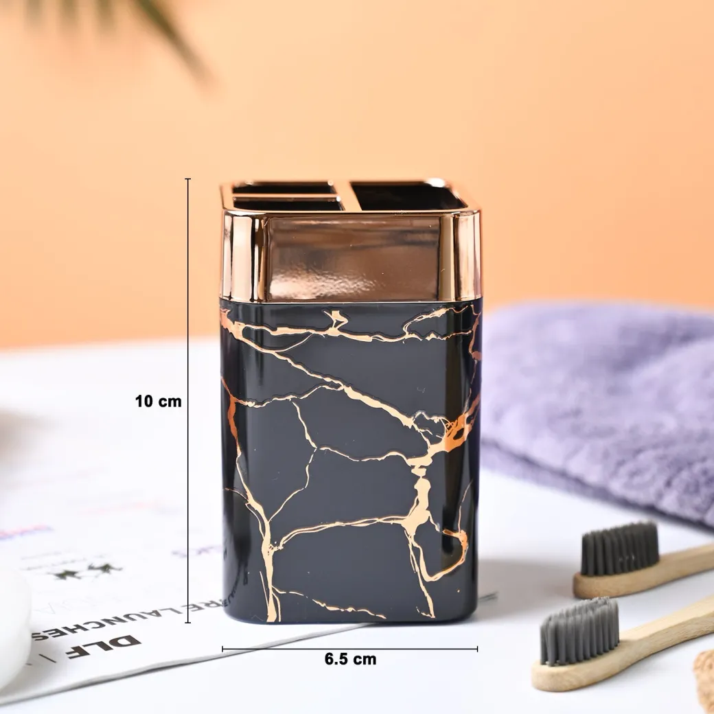 VON CASA Marble Toothbrush Holder - Black