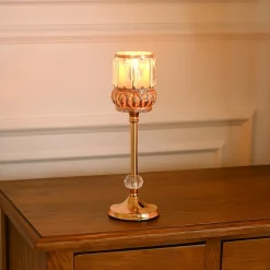 VON CASA Medium Golden Filigree T-Light Holder