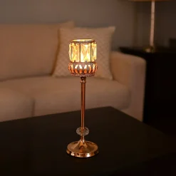 VON CASA Medium Golden Filigree T-Light Holder