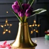 VON CASA Metal Flower Vase - Surahi Shaped