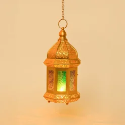 VON CASA Moroccan Domed Lantern – Multi-Colour Glow
