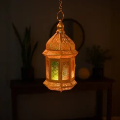 VON CASA Moroccan Domed Lantern – Multi-Colour Glow