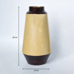 VON CASA Mustard Bud Shape Vase (Mustard Enamel)