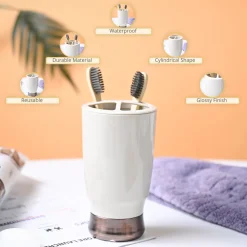VON CASA Off White Toothbrush Holder