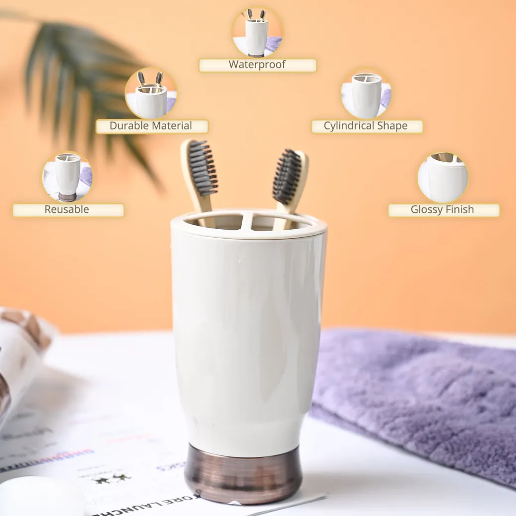 VON CASA Off White Toothbrush Holder