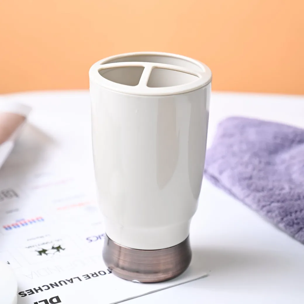 VON CASA Off White Toothbrush Holder
