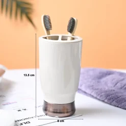 VON CASA Off White Toothbrush Holder