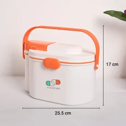 VON CASA Orange White Plastic First Aid Box