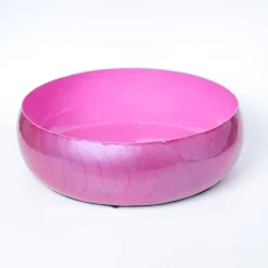 VON CASA Pink Decorative Bowl (Peach Enamel)