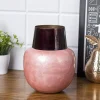 VON CASA Pink Globular Shape Pot Vase (Pink Enamel)