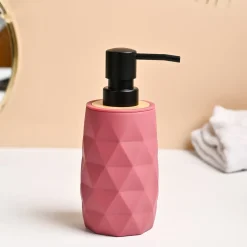 VON CASA Pink Plastic Soap Dispenser - 250ml